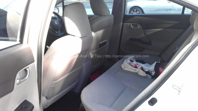 Honda Civic 1.8S Rear Seat view