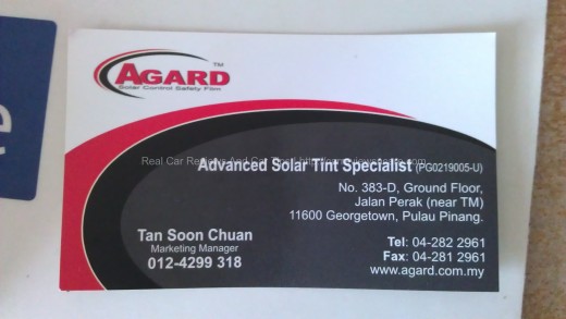 AGARD Advanced Solar Tint Specialist Card