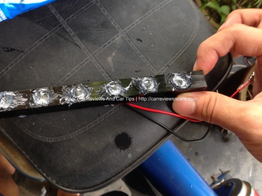 Apply Auto Sealant on the Day Light Running LEDs