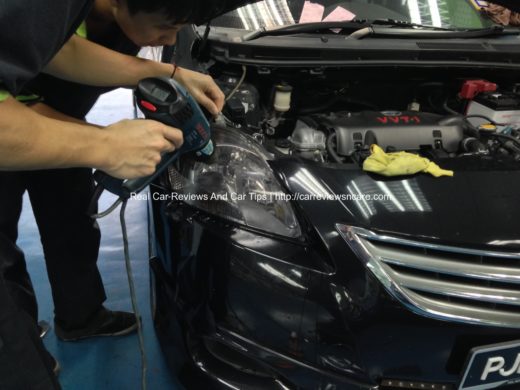 Toyota Vios Headlamp Tint installation 3