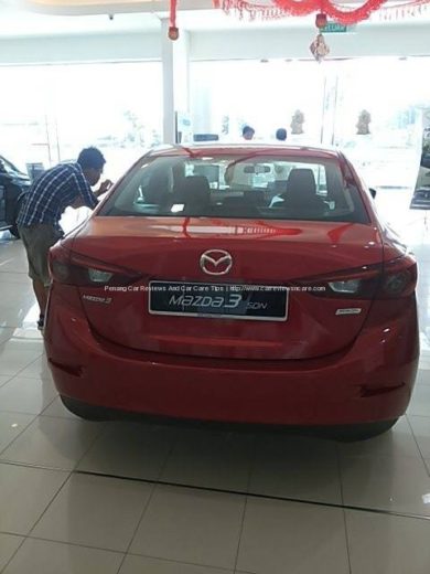 2014 Skyactive Mazda 3 2.0L Rear View 2 and Kelvin Ang