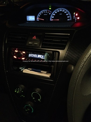 Carbon Fiber Vinyl on Toyata Vios Interior Trim Dashboard