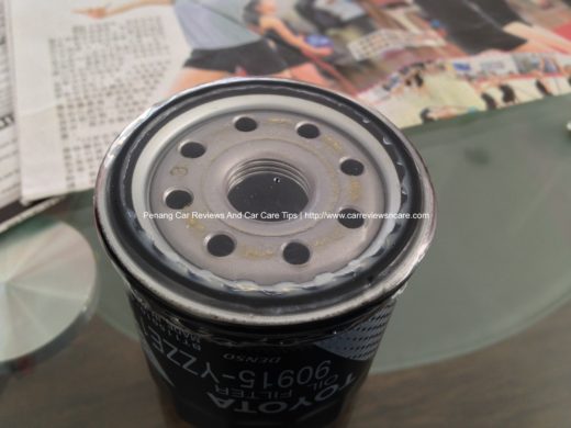 Genuine Toyota Vios Oil Filter 90915-YZZE1 Bottom View