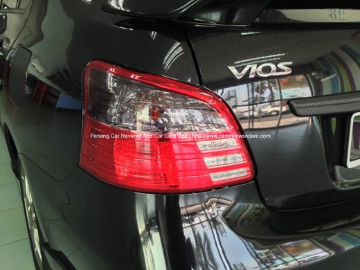 black tint film on Toyota Vios tail lamp