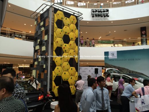 Indoor Rock Climbing in Peugeot roadshow Queensbay Mall