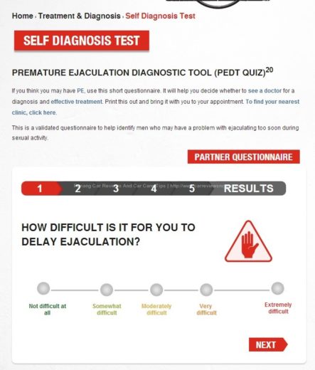 Premature Ejaculation Diagnostic Tool Quiz