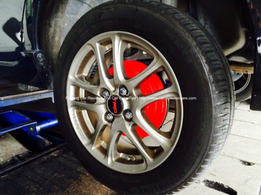 Painted Toyota Vios Rear Drum Brake with TRD Sportivo Rims