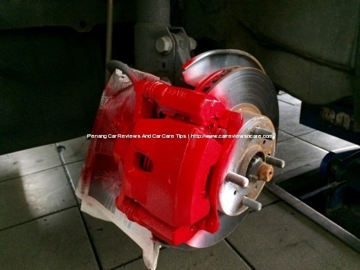 Painted Toyota Vios Front Brake Caliper in Red