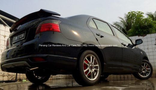 Back view Painted Brake Calipers Toyota Vios