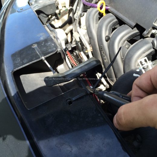 Cable Ties on the Toyota Vios Front Bumper