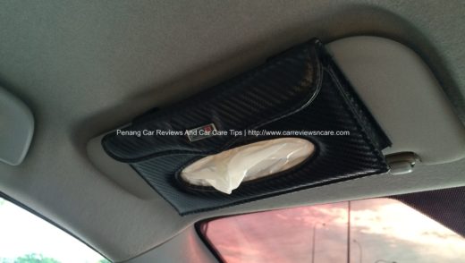 Slim Tissue Box Clip Holder at Sun Visor