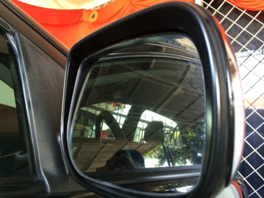 Side Mirror with water marks on it