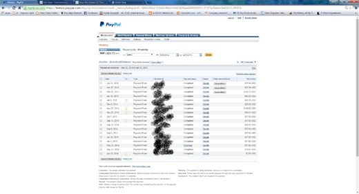 Paypal Payment History from Sponsored Posts