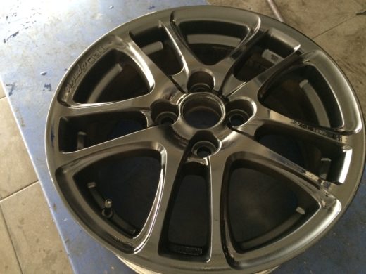 TRD Wheels coated with Black Rubber Paint