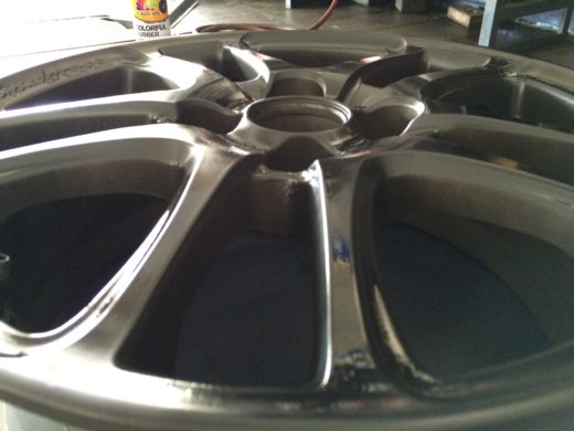 TRD Wheels coated with Black Rubber Paint 2