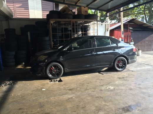 Toyota Vios GT Street and Black TRD Wheels