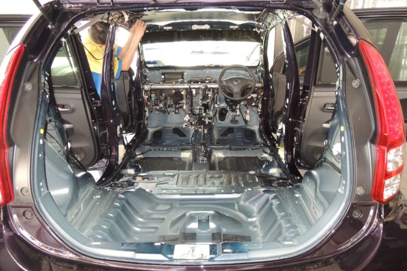 Perodua Myvi without sound dampening materials