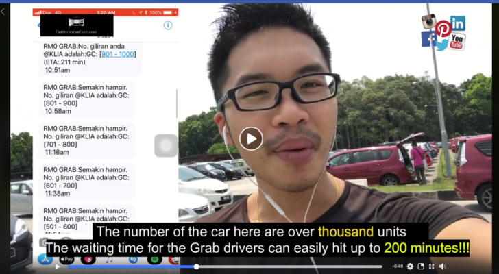 Queue for Grab Drivers over 1000 drivers!