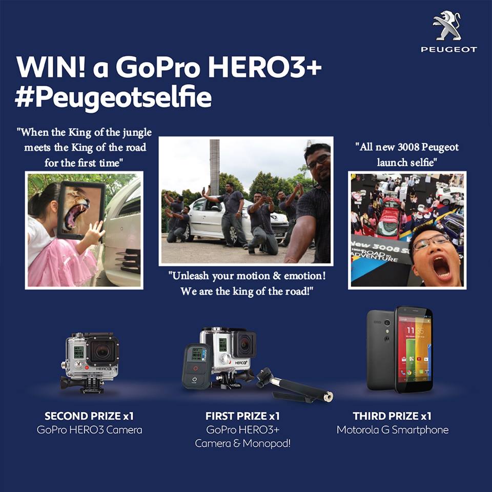 WIN! a GoPro HERO3+ #Peugeotselfie Contest 