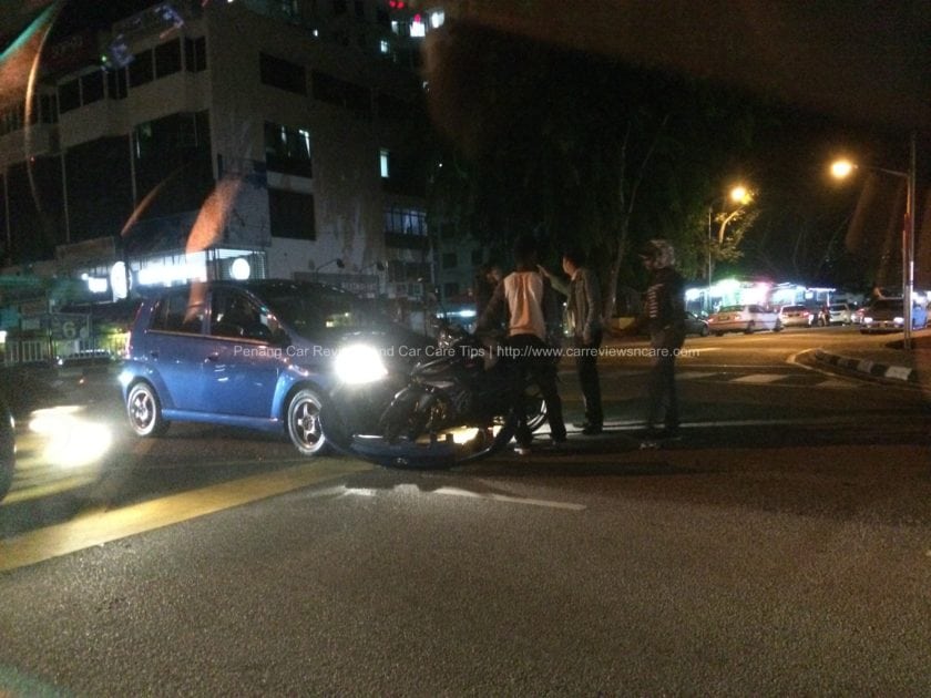 Accident in front of USM Penang