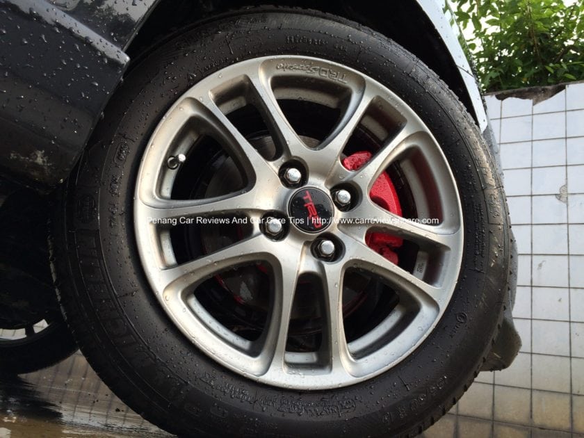 Toyota Vios TRD Sportivo Wheels with Red Brake Caliper