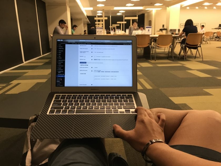 Hustling in National Library SIngapore