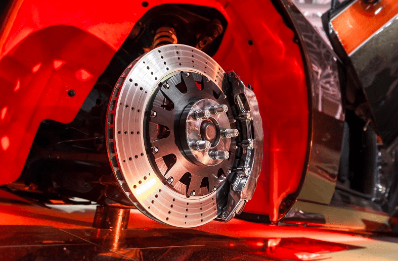 Disk brake with red body