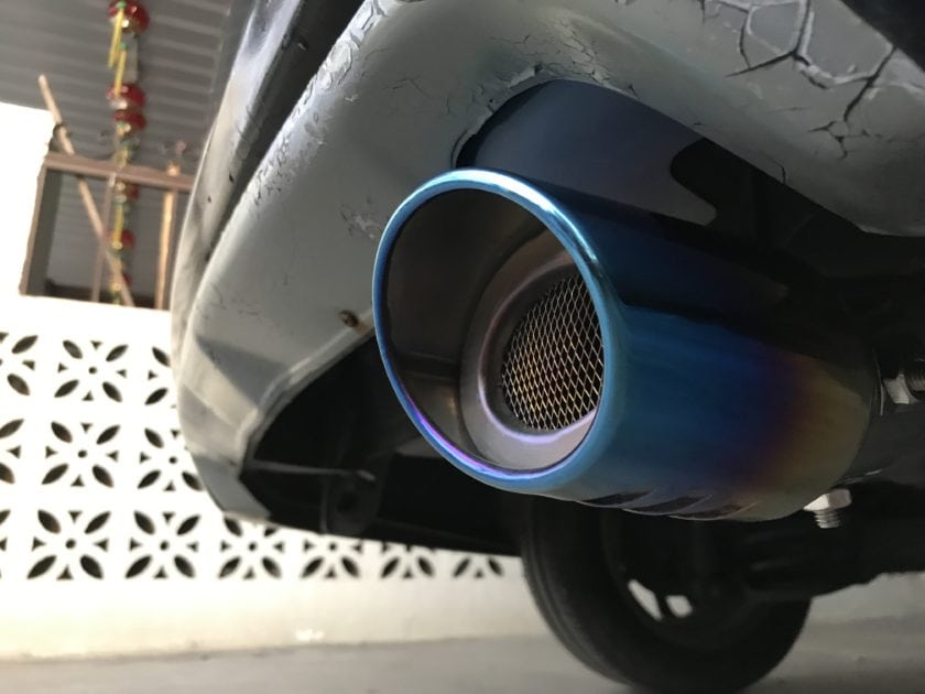 Burn Muffler Tip on Toyota Vios