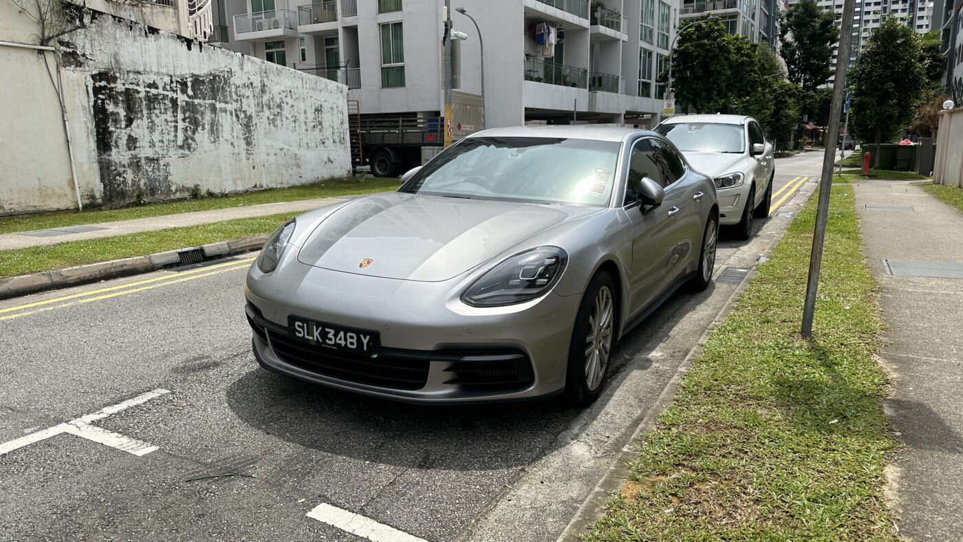 Grey Porsche Front View