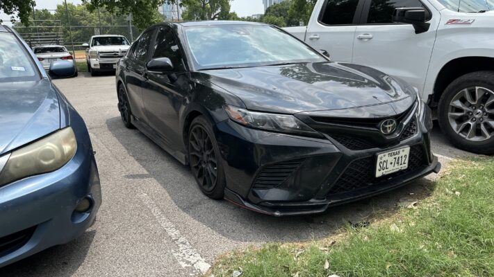 Black Toyota Camry at Texas